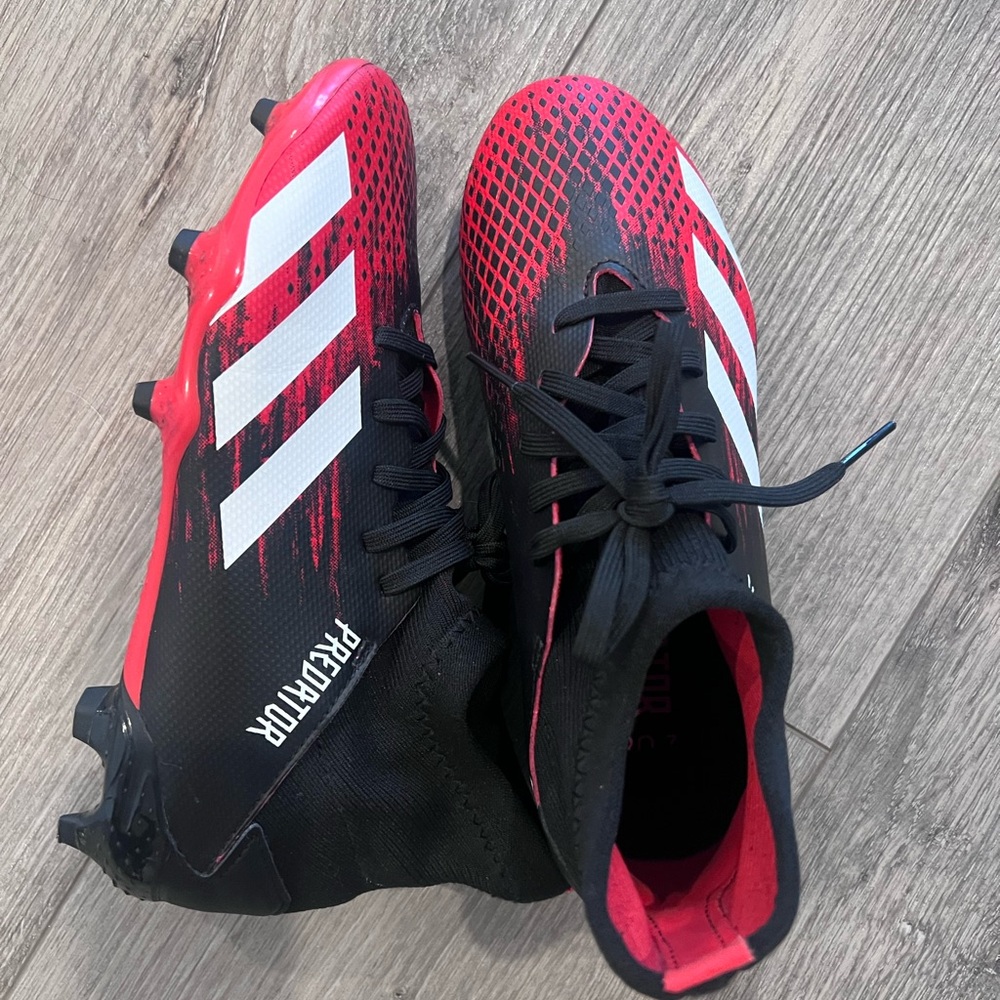 Adidas Predator Black Active Red Cleats